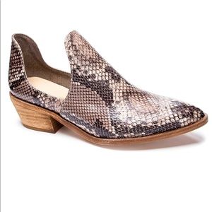 Chinese Laundry Animal Print Leather Ankle Booties